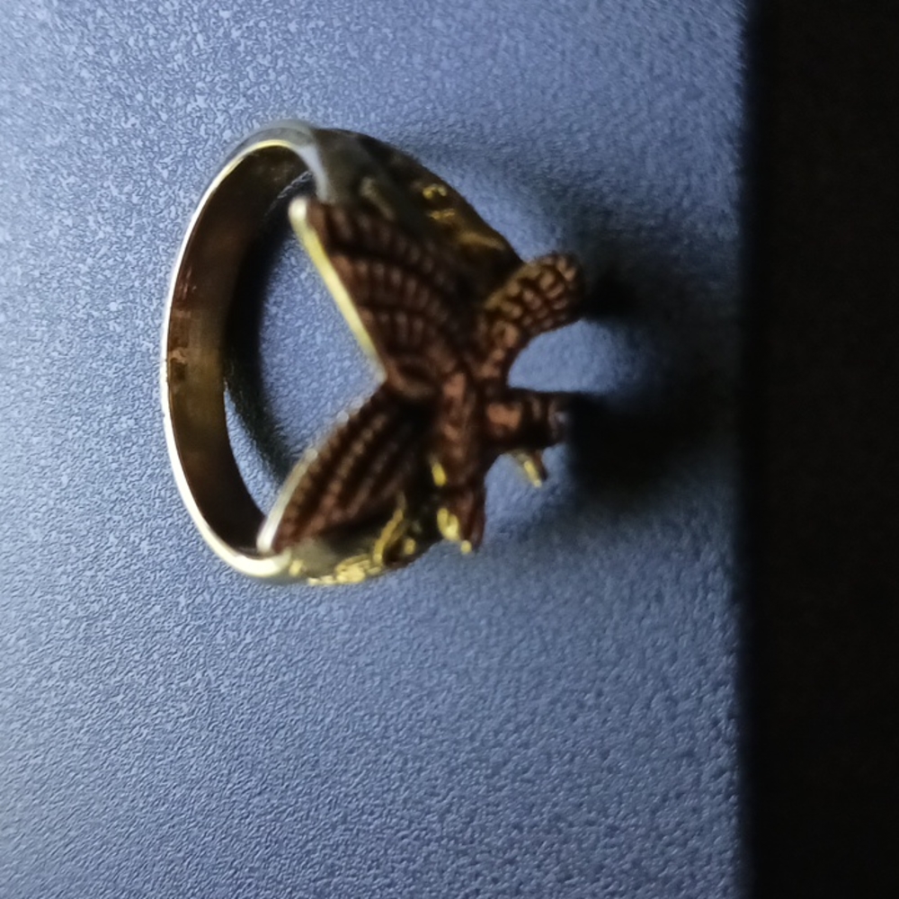 Men's Eagle Ring Costume Goldtone